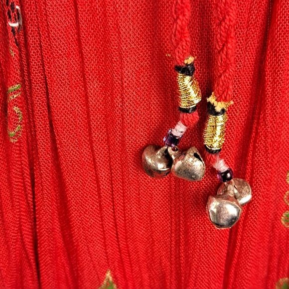 Burnt Orange One Size Printed Maxi Skirt with Sequin Embellishment Details NWOT - Picture 8 of 10